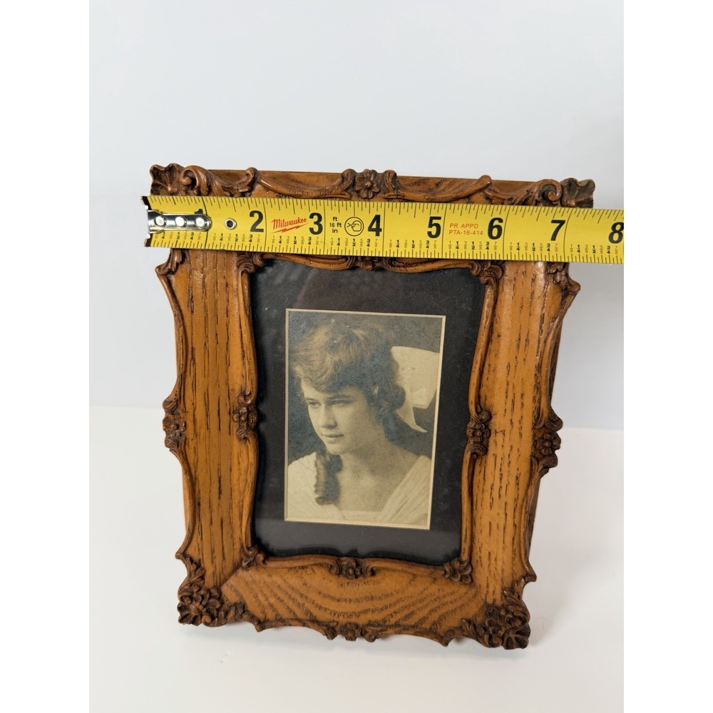 Vintage Ornate Wooden Frame‎ With Antique Photograph. Victorian Style Decor. - Picture 11 of 15